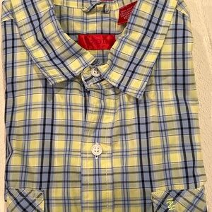 IZOD Men's Plaid Short Sleeve Button-Up Shirt